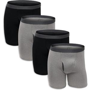 Fruit of the Loom Men's Premium COOLZONE Boxer Briefs, black/Gray (4 Pack), X-Large