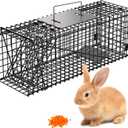 VASALAID Live Animal Trap Cage, 24 X 7 X 8 Inch Catch and Release, Foldable Humane Live Trap Cage Indoor & Outdoor for Stray Cats, Rabbits, Squirrels, Groundhogs, Woodchucks