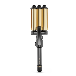 Hot Tools Pro Artist 24K Gold Digital 3 Barrel Hair Waver | Long Lasting Defined Waves (Jumbo Size)