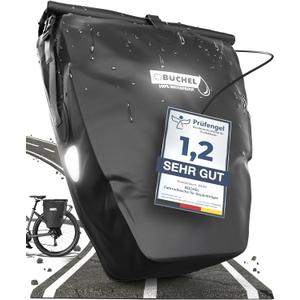 Pannier Rack Bag 26L Volume I Large Capacity Bike Bag 100% Waterproof, Bicycle Panniers Rear Rack Bag for Grocery Touring Cycling I Big Rear Bag, Bike Saddle Bag, Commuter Long Cycling Trip