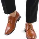 Men's Dress Shoes Formal Business Classic Lace Up Wingtip Oxford Shoes (7)