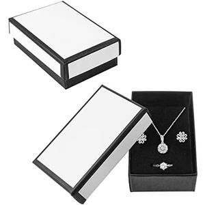 PTSGCAI 38 Pack Jewelry Gift Boxes - Square Cardboard Jewelry Boxes - Cotton Filled - 2 x 3 Inches