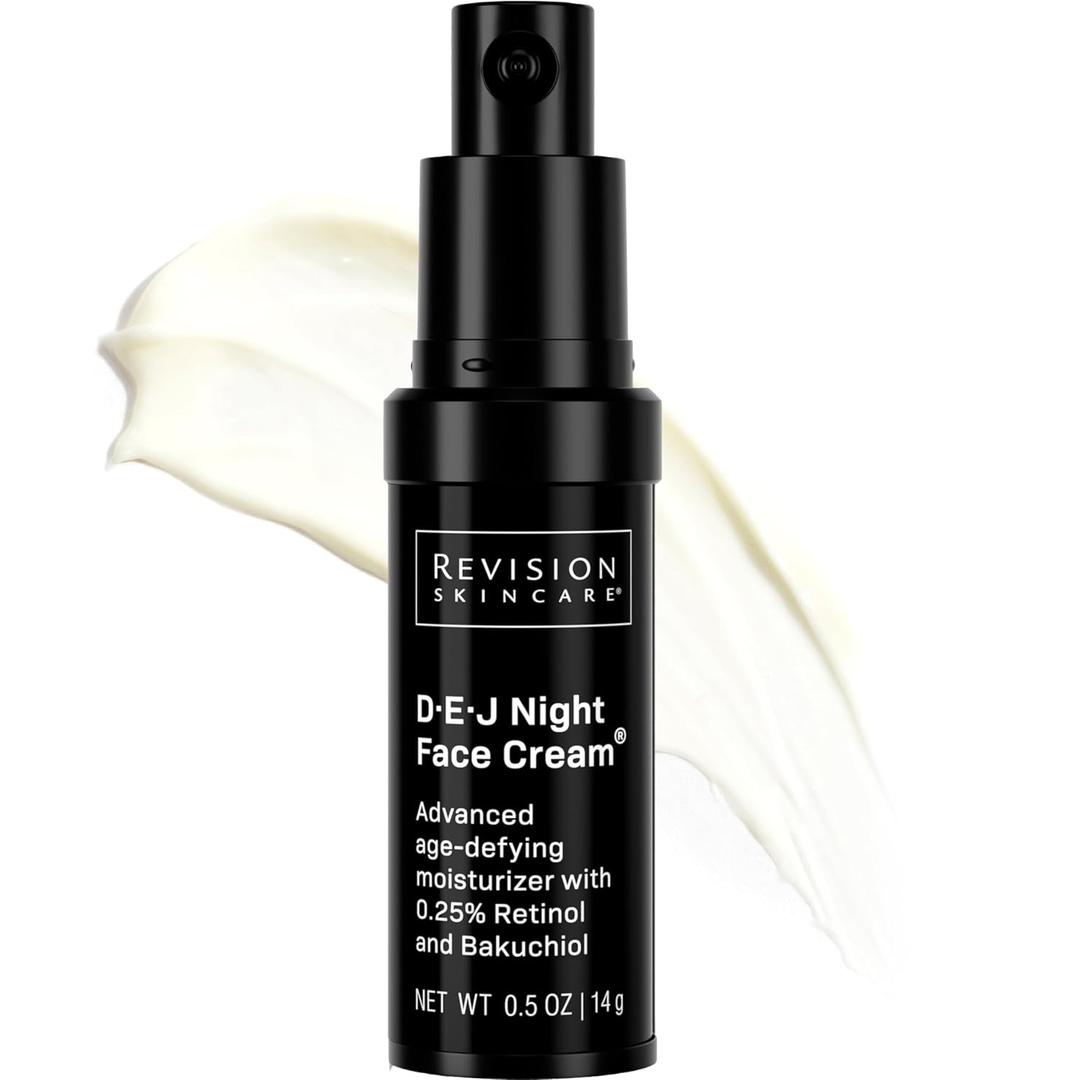 Revision Skincare DEJ Night Face Cream, Anti Aging Moisturizer, Antioxidant Rich with Retinol and Bakuchiol