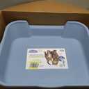 KittyGoHere Senior Cat Litter Box 1 Pack, Large Blue Low Entrance Kitty Litter Box, Sized for Cats Comfort, Perfect for Senior and Arthritic Cats, Made in USA