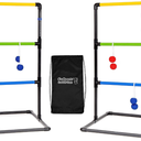GoSports Ladder Toss Indoor & Outdoor Game Set with 6 Soft Rubber Bolo Balls and Travel Carrying Case - Choose Pro or Classic