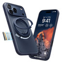 TORRAS for iPhone 17 Pro Max Case, 360 Magnetic Stand, [Fit for MagSafe] [4X MilitaryGrade Protection] Slim Case for iPhone 17 Pro Max phone case,6.9", Translucent Deep Blue, Ostand O3 Fitness Series