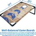 Portable Cornhole Set PVC Framed Corn Holes Outdoor Game Set with 2 Cornhole Boards, 8 Cornhole Bean Bags and Carrying Case, Camping Games Indoor Outdoor for Adults, Travel Camping Accessory