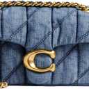 COACH Women's Quilted Leather Tabby 20 Shoulder Bag (Indigo)