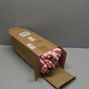 Janinka 100pcs Artificial Tulip Flowers Fake PU Tulips Faux Latex Bouquet Flower Centerpieces Arrangement Floral for Mother Day Wedding Spring Decorations (Light Pink)