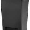 Rubbermaid Premier Series II Step-On Trash Can for Home and Kitchen, with Lid Lock and Slow Close, 12.4 Gallon, Charcoal, for Home/Kitchen/Garage/Apartment/Office