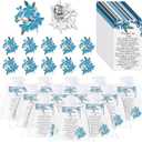 Sasylvia Memorial Pins Bulk Celebration of Life Funeral Favors Flower Brooches Poem Cards(60 Sets)