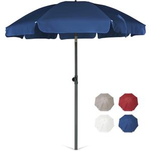 AMMSUN Patio Umbrella, 6.5 ft Outdoor Table Umbrella with Tilt Steel Pole, UPF50+ Protection, Great for Outdoor Garden Backyard, Navy Blue