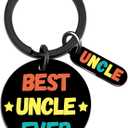 Uncle Gifts for Fathers Day Best Uncle Ever Keychain Best Uncles Gifts Birthday Gifts for Uncles from Niece Nephew Valentines Fathers Day Christmas Thanksgiving Gift Ideas (Black)
