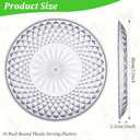 10 Pack Round Plastic Serving Platters 12 Inch - Clear Plastic Serving Trays for Parties, Weddings, Birthday, Cake, Cookies, Fruits & Snacks