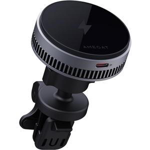 Magnetic Car Charger, Active Cooling 15W Qi2-Certified Compatible with Magsafe Car Mount Charger Fast Charging, Air Vent Phone Holder Mount for iPhone 17 Pro Max 16/15/14/13/12 and More Series