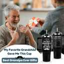 Vivulla68 Christmas Gifts for Grandpa - My Favorite GrandChild Gave Me This Cup Tumbler 40Oz - Grandpa Birthday Gifts from Grandkids, Granddaughter, Grandson - Grandfather Mug, Present for Granddad