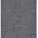 Washable Modern Large Living Room Rugs, Rainbow Print Soft Non Slip Bedroom Carpet, Low Pile Geometric Dining Room Rugs