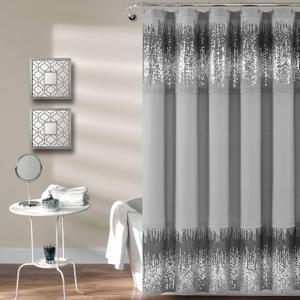 Lush Decor Shimmer Sequins Shower Curtain 72" x 70"