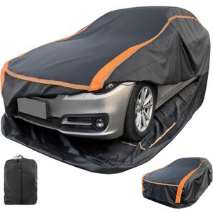 Patented Fully Enclosed Car Cover Waterproof All Weather 2-in-1 for Chevrolet Tahoe,Toyota Sienna,GMC Yukon,Lexus TX Automobiles Universal Fit SUV/MPV Length 202-212 Inch Exterior Covers 6-Layer 500D
