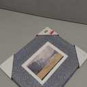 Grey Photo Frame, with Hooks and Brackets, these frames can be Displayed Vertically or Horizontally on a Table or Wall