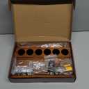 Wall Mount Pool Stick Holder - Billiards Pool Cue Rack Hardwood Pool Cue Set Holder for 6 Cues Sticks Storage Pool Table Accessories Equipment Organizer (Brown)