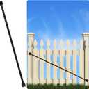 6' Telescopic 47" - 71" Gate Brace Anti Sag Gate Kit for Wooden Fence Black Steel Adjustable Privacy Gates Hardware Kit for Outdoor Vinyl and Wood Fence Gates