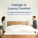 Queen Size Flat Sheet - Hotel Quality Top Flat Bed Sheet Only - Ultra-Soft, Comfy, Breathable & Cooling - Fade & Wrinkle Free - Easy-Care, Stain & Shrink Resistant Bedding - Oeko-Tex - Antique White