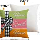 Artscope Fall Decorative Throw Pillow Covers 20x20 Inch Set of 4 Fall Gifts for Home Decor, Autumn Pumpkin Sweet Home Thankful Grateful Blessed Outdoor Farmhouse Pillow Cases for Sofa Couch-Pink