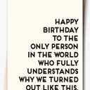 2 x Hqulpr Funny Happy Birthday Cards for Sister & & Mom & Brother & Men & & Women, Best Firend, Greeting Card=7in x 5in(Folded), Envelope = 7.5in x 5.5in