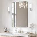 USHOWER Frameless Bathroom Mirror for Over Sink, 24x36 Inch Rectangle Wall Vanity Mirror for Bathroom, Bedroom, Entryway, Polished Edge, Tempered Glass