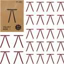 24 Pcs Burgundy Velvet Ribbon Christmas Tree Bows Bow Tree Topper Door Garland Decor Vintage Wreath Bow Velvet Bows Ornaments for Christmas Trees Gifts Party Door Garland Wreath Deco (Burgundy)