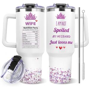 Gifts for Wife from Husband - Mothers Day Gifts for Wife - Birthday Gift for Wifey - Wedding Anniversary Romantic Gift for Women - I Love You Gift for Her - to My Wife's 40 Oz Tumbler