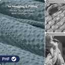 PHF Soft Waffle Comforter Set King Size- Comfy Breathable Waffle Weave Comforter with 2 Pillow Shams, 3 Pieces Less Snagging Lightweight Textured Bedding Set for All Season, Stormy Blue