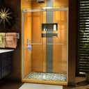 DreamLine Sapphire 44-48 in. W x 76 in. H Semi-Frameless Bypass Shower Door in Brushed Nickel, SHDR-6348762-04