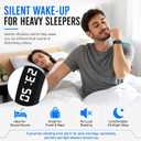 Alarm Clock Smart Watch Bracelets for Mens Digital Heavy Sleepers Vibrating Wristband Sleeps Wrist Womens Tracker Vibro Onyx Vibration Silent Small Distance Teens Shock Despertador Band Alert