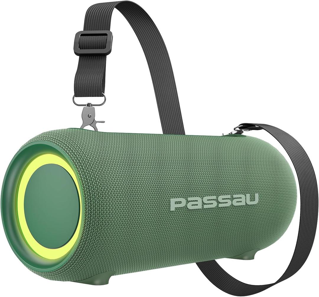 Passau Portable Bluetooth Speakers 40W Loud Deep Bass Wireless Speaker, Green