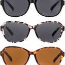 JOLISU 3 Pack Reading Sunglasses for Women, Sun Readers Glasses Spring Hinge Outdoor Sunglasses With UV400 Protection