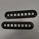 Hoolcar Door A/C Outlet Vent Front Side Window Air-Conditioner Vent Trim Cover for 2009-2014 Ford Raptor, Carbon Fiber, 2PCs