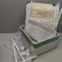 Rolling Storage Cart with 10 Large Drawers, Utility Cart with Wooden TableTop for Craft Organizers, Art Supply Storage, Home Office Organization, Cart with Wheels for Classroom, School, Green