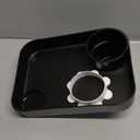 SEVEN SPARTA Car Seat Tray for Kids Toddler Travel with Soft Rubber Base, Rotatable and Removable Cup Holder Snack Tray for Food Color and Play for Family Road Trip Essentials (1, Standard Base)