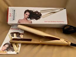 2-in-1 hair curling straightening iron Model QL-105