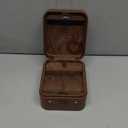 KAMIER Watch Travel Case with Combination Lock - 2 Watch Storage and Jewelry Organizer - Watch Case for Ring and Watch Storage, PU Leather Travel Watch Case, Ideal for Gift (With Gift Box) (Brown)