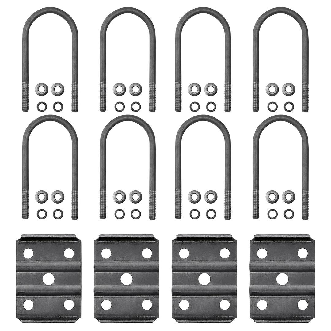 SPARKWHIZ Trailer U Bolt Kit, 5-1/2 inch U Bolt for 3,500 lb Trailer Axle, 2-3/8" Round Axle, 1/2 Diameter, 2" Thread Pitch, 2 Pack