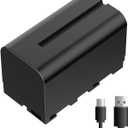 FEELWORLD 1 Pack NP-F750 4400mAh Battery Replacement of NP-F970 F960 F950 F770 F750 F570 F550, USB-C Fast Charging Rechargeable for LED Light, Camera Monitor, Wireless Transmission