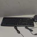 Logitech Mk120 Wired Keyboard + Mouse Combo, USB 2.0, Black