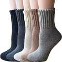 Yoicy Womens Super Thick Wool Socks - Soft Warm Comfort Casual Crew Winter Socks (Pack of 3-5), Multicolor (One Size)