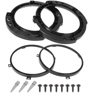 X AUTOHAUX 7 Inch Round Headlight Mounting Retaining Bracket Ring Set with Headlight Metal Ring for Jeep Wrangler JK 2007-2017 Black