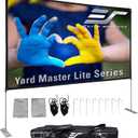 Elite Screens Yard Master Lite, 125-inch Outdoor Projector Screen 16:9 Double Sided Wrinkle-Free Foldable Portable Indoor Movie Projection Screen, OMS125HLITE