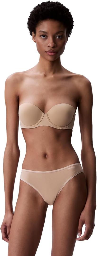 Calvin Klein Women's Perfectly Fit Strapless Convertible Push-Up Bra (30D, Bare 265)