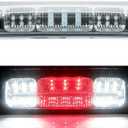 Third 3rd Brake Light LED Replacement for Ford F150 Lobo 2004 2005 2006 2007 2008, 07-10 Ford Explorer Sport Trac, 06-08 Lincoln Mark LT, High Mount Stop Light Assembly, Clear Lens